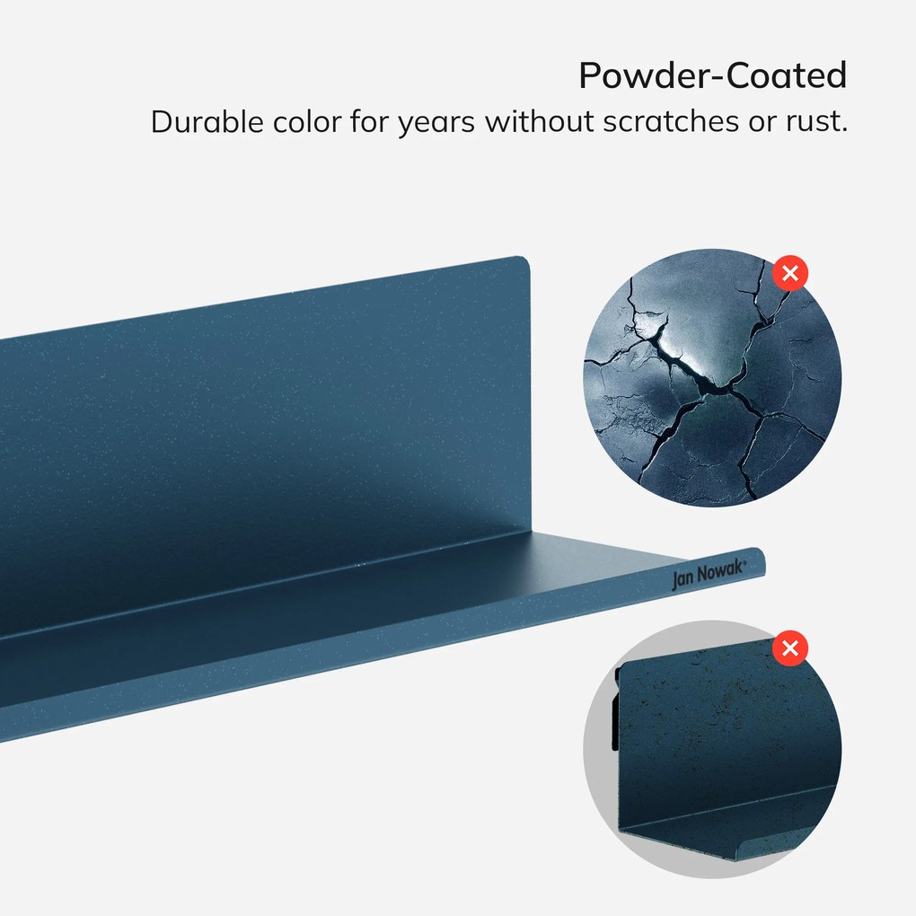 Fali polc JOANNE 400 mm, Modern: tengerészkék