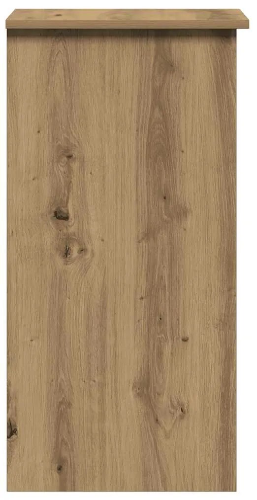 kézműves tölgy szerelt fa íróasztal polcokkal 84x40x78 cm
