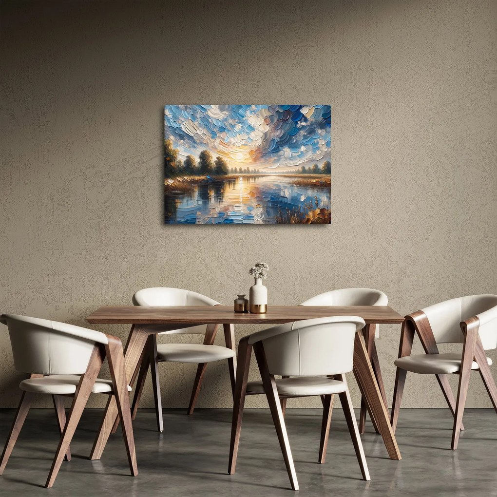 Kép - Napfestmény a víz felett (70x50 cm)