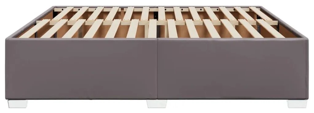 szürke műbőr ágykeret 200x200 cm