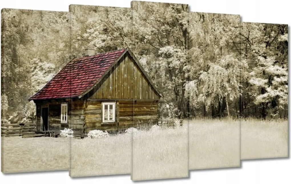 Vászonkép 100x60 Rönkház Bale