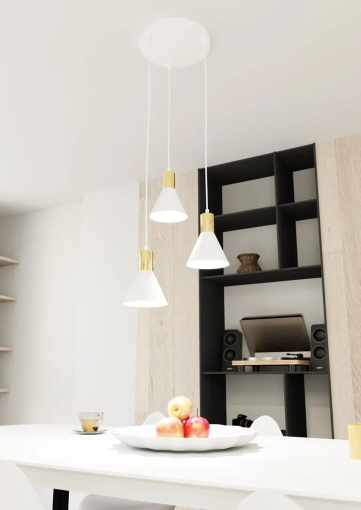 Emibig modern függeszték rosa fehér emi1389/3prem