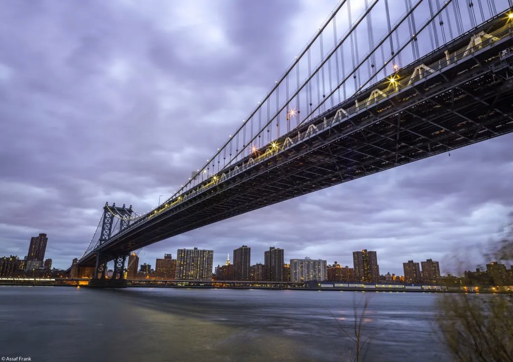Poszter 29,7x21cm Manhattan híd és New York panoráma 3, Assaf Frank