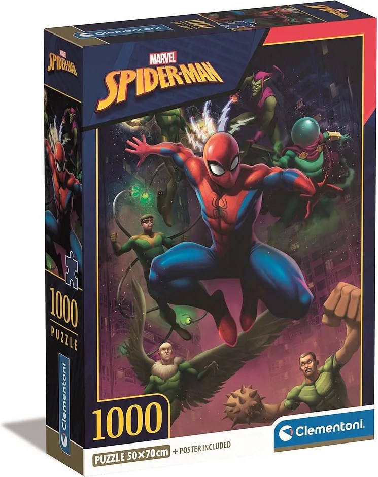 Pókember Web of Enemies 1000 db-os Compact puzzle Clementoni