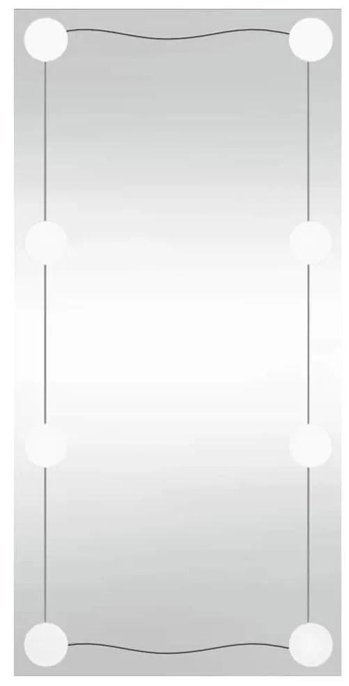téglalap alakú üveg falitükör LED-lámpákkal 30 x 60 cm