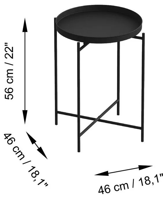 Tárolóasztal Sale Black