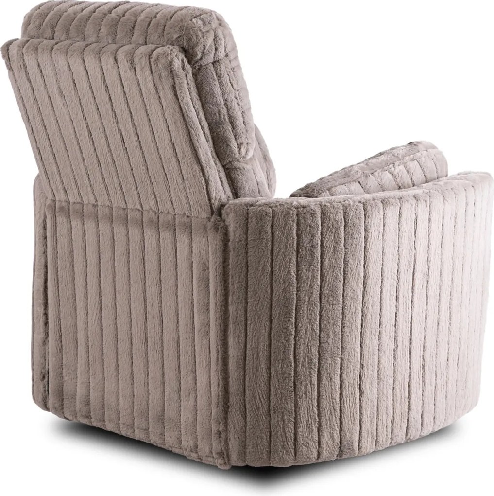 Dönthető fotel szürke plüss szövet, RAUL