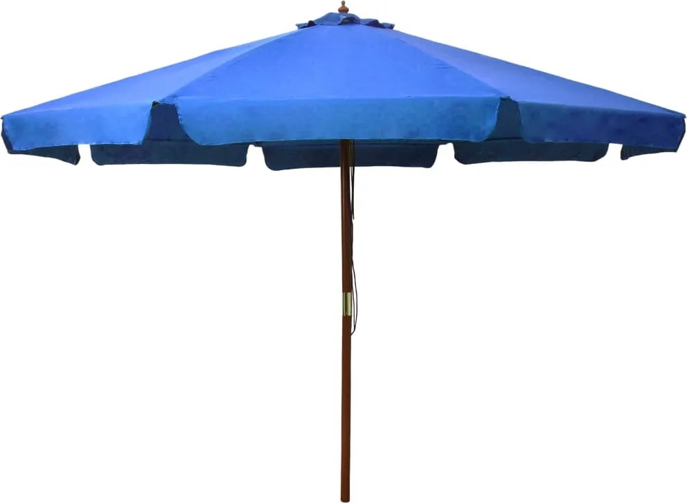vidaXL azúrkék kültéri napernyő farúddal 330 cm