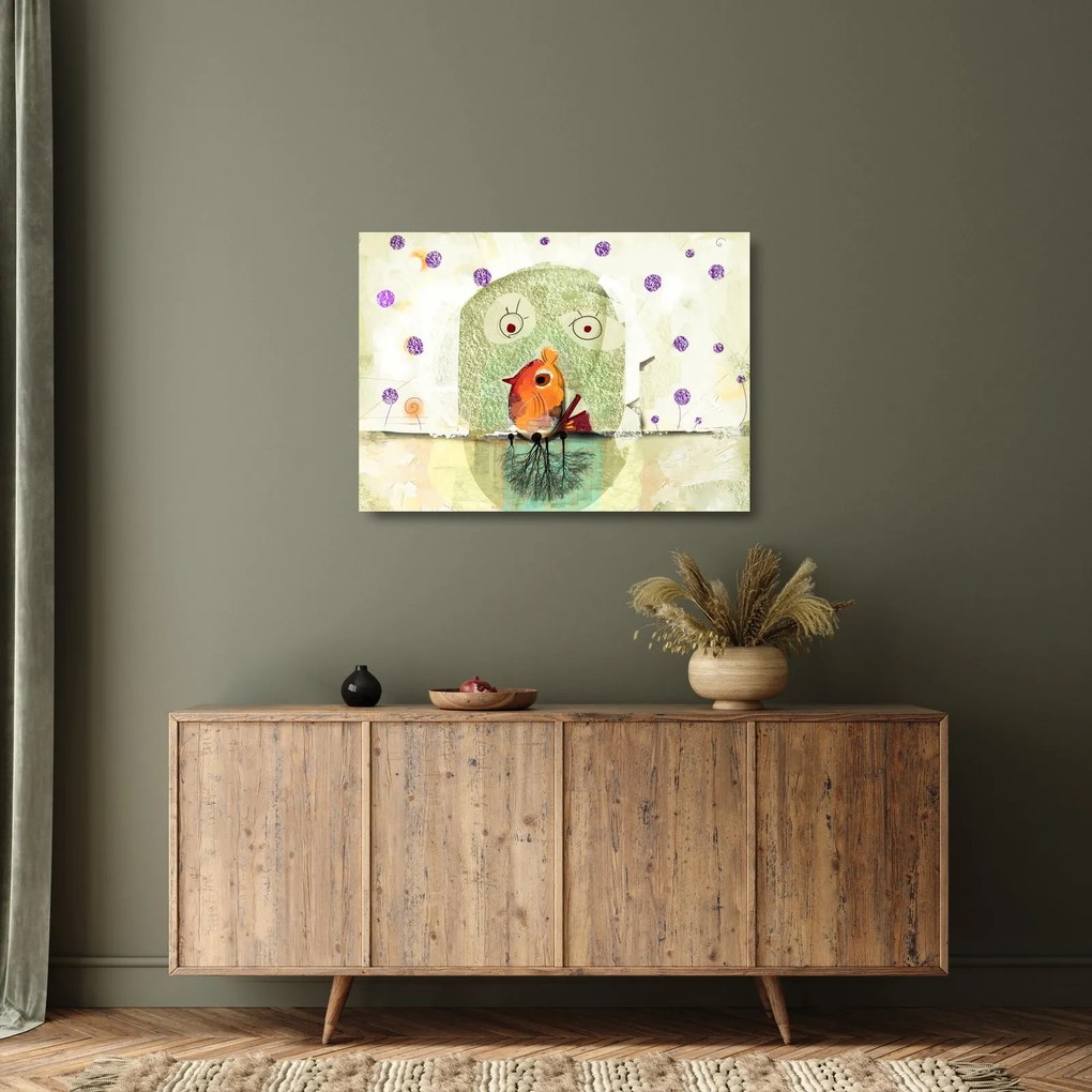 Kép - Egy madár lelke (üvegen) (70x50 cm)