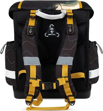 Iskolatáska, fémcsat, BELMIL Classy Roar Storm, T-Rex dinoszaurusz (BL40313AG85F)