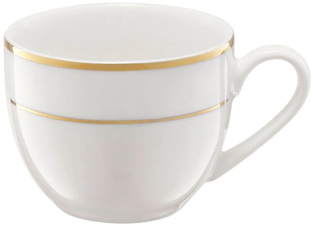 Aura Gold 12 darabos Kávés/teáskészlet, Ambition, porcelán, 200 ml, fehér