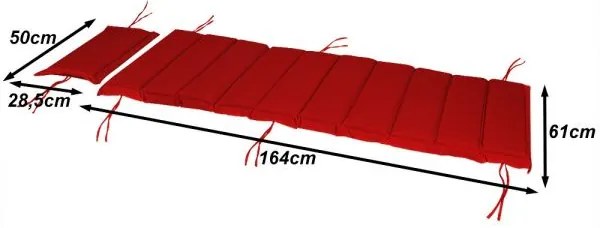 Detex® Vlnka napozó párna - piros