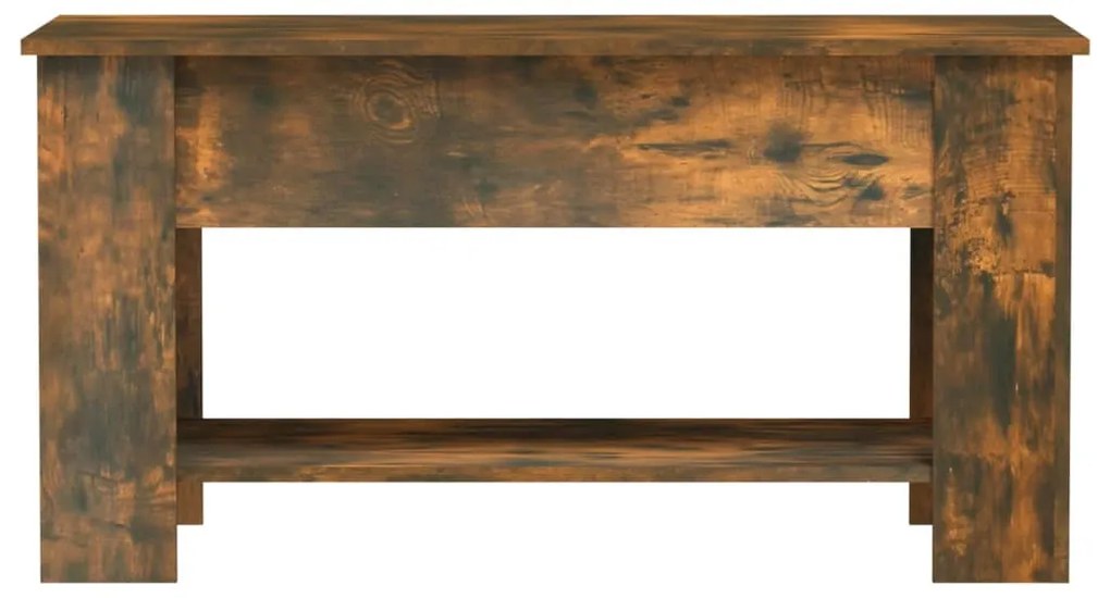 Füstös tölgy színű szerelt fa dohányzóasztal 101 x 49 x 52 cm