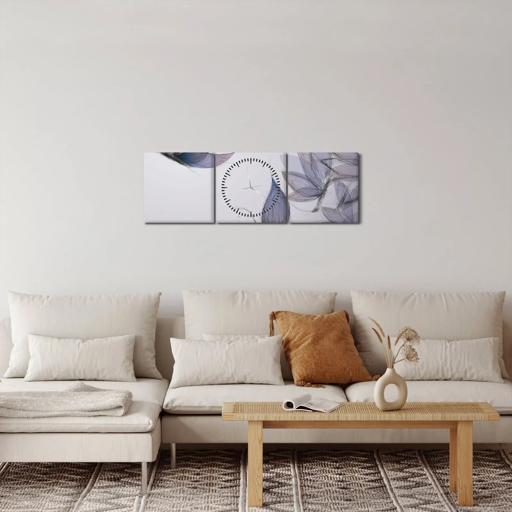 Kép - karikatúra, pillangók (órával) (90x30 cm)