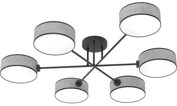 Felületre szerelhető csillár MAGA 6xE14/10W/230V szürke