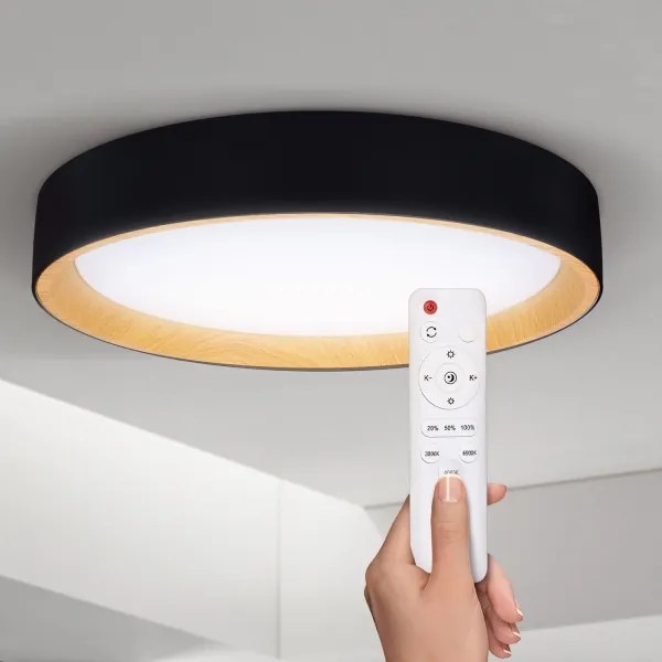 Brilagi-LED Dimmelhető lámpa LARIOS LED/60W/230V 3000-6500K ø 49 cm fekete + távirányító