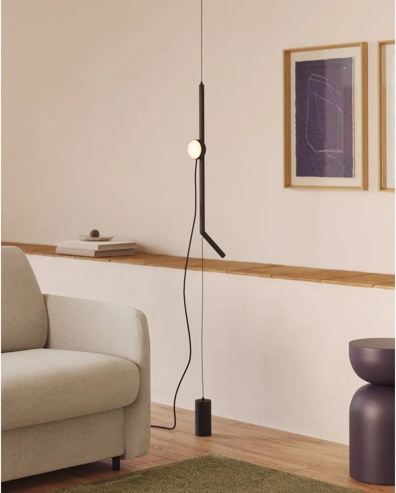 Fekete LED dimmelhető állólámpa (magasság 339 cm) Orey – Kave Home