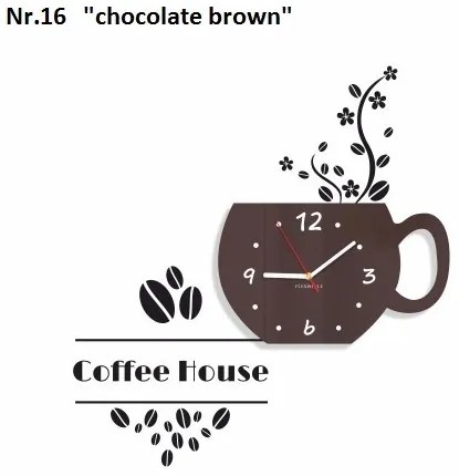 Dekoratív konyhai óra Coffee House szürke