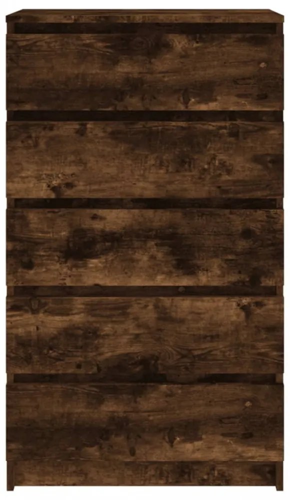 füstös tölgy szerelt fa fiókos szekrény 60 x 36 x 103 cm