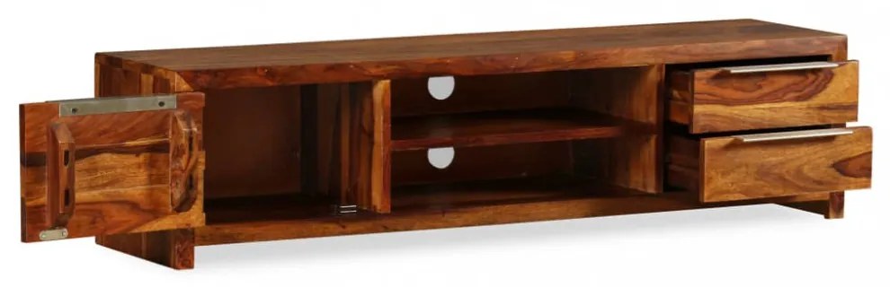 tömör akácfából TV-állvány 120 x 30 x 30 cm