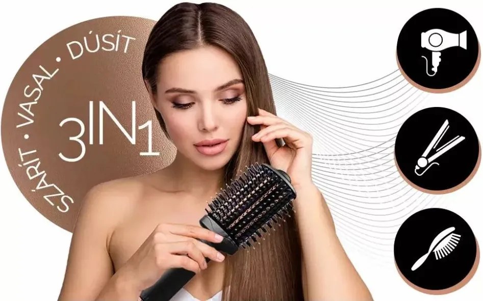 Magic Hair Hot Brush meleglevegős hajformázó kefe