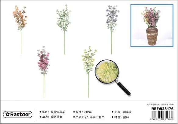 Hosszú művirágok 60 cm különböző színekben dekorációhoz