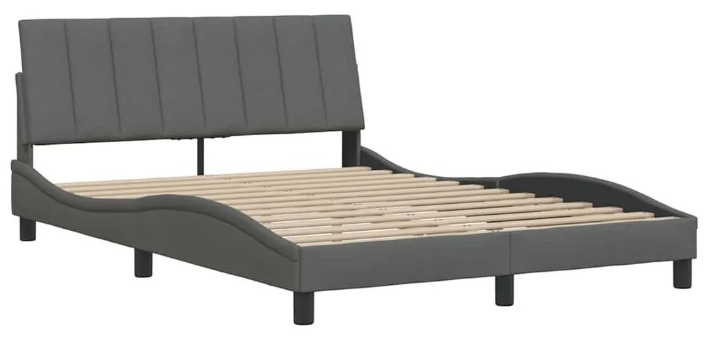 sötétszürke szövet ágykeret matrac nélkül Hanko 140 x 190 cm