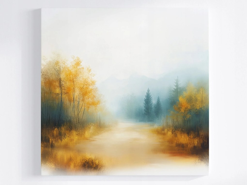 Vászonkép Canvas Tájkép Ősz Út Ösvény 40x40