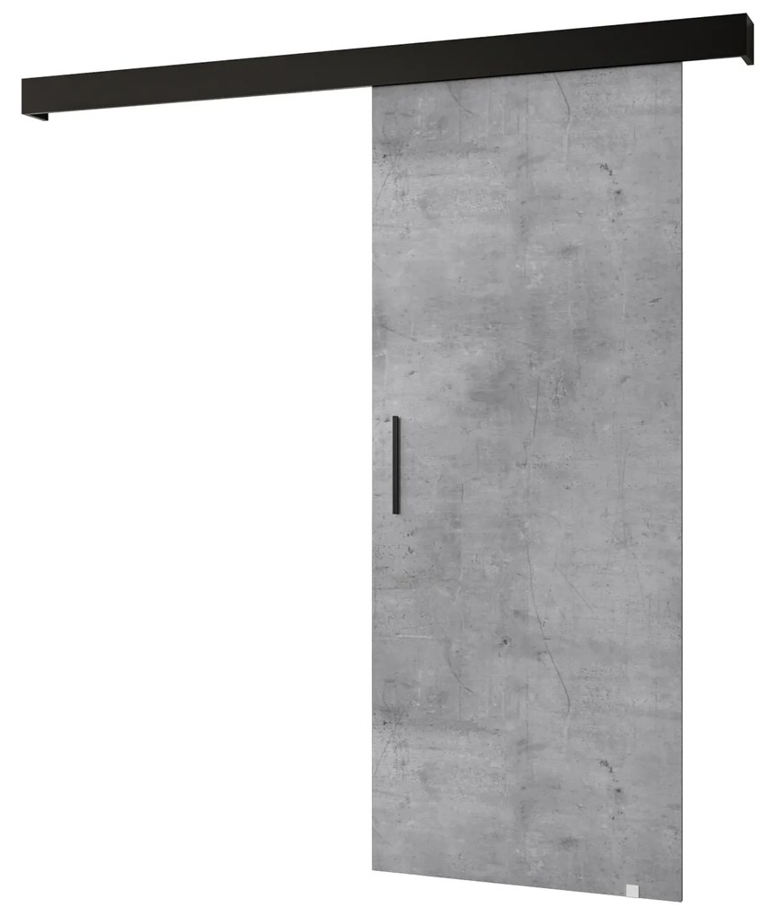 Tolóajtó 90 cm Sharlene I (beton + matt fekete + fekete). 1043574