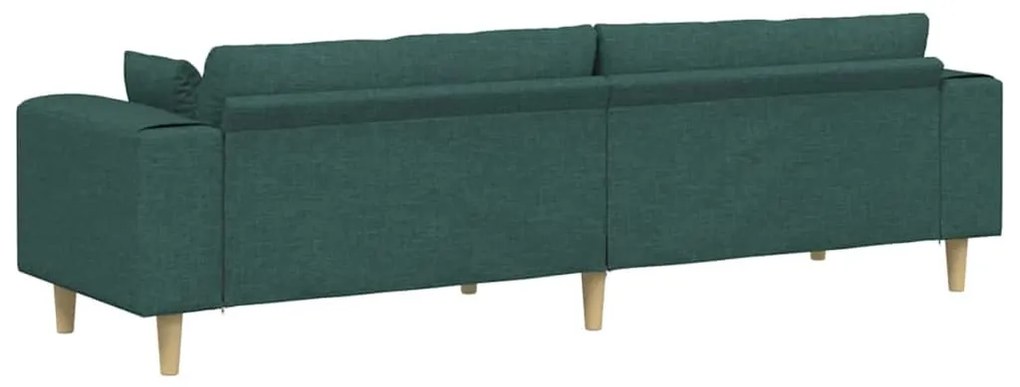 Szövet kanapé párnával Sötétzöld 208 cm szövet