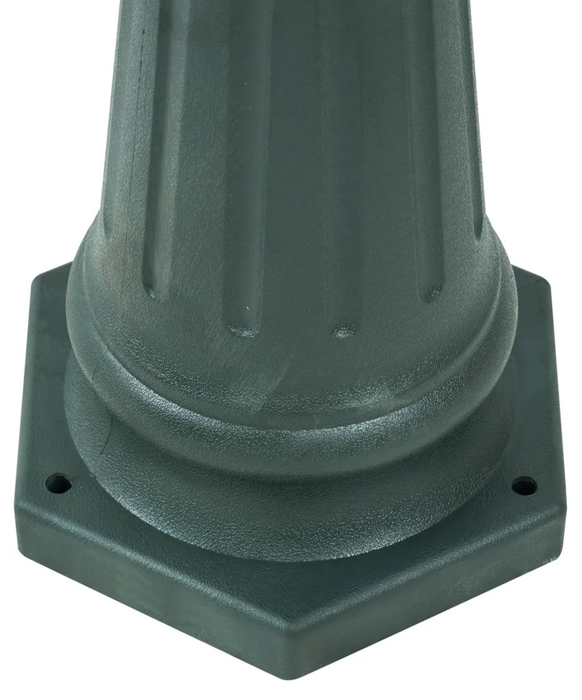 Klasszikus Kültéri Lámpa Sötétzöld 217cm 3-Fényforrás IP44 - New Haven