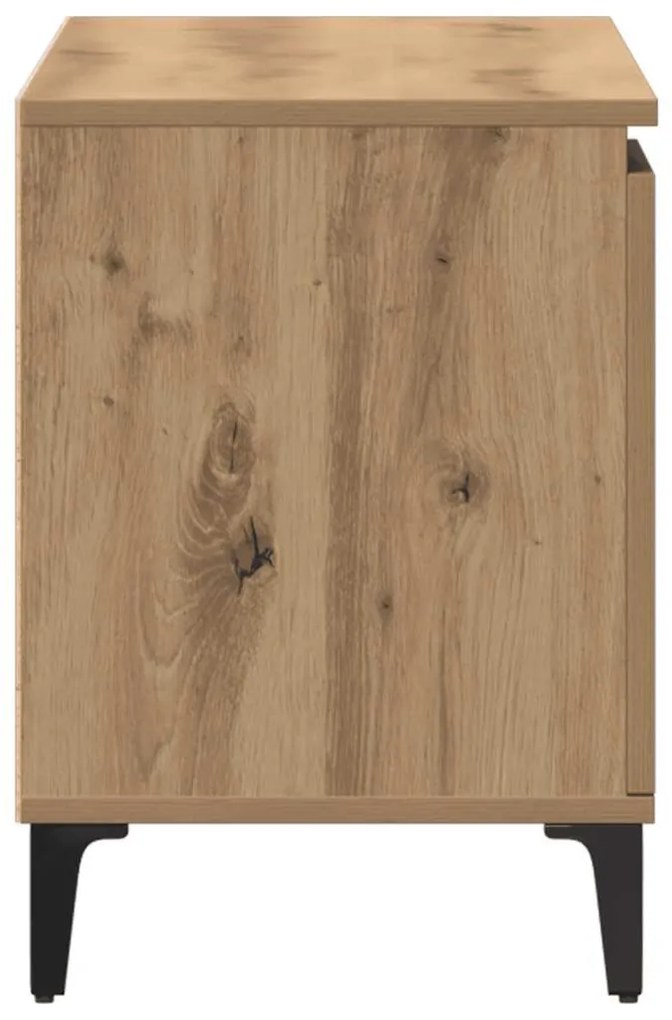 kézműves tölgy színű szerelt fa TV-szekrény 102x35x50 cm