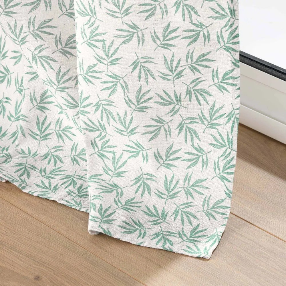 Fehér-zöld függöny 140x240 cm Maddy – douceur d'intérieur