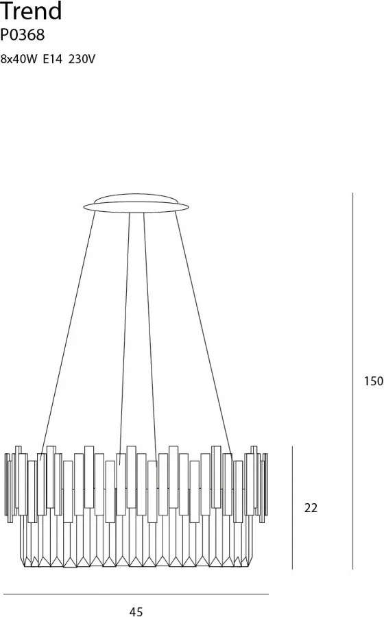 Függeszték Arany MAXLIGHT P0368