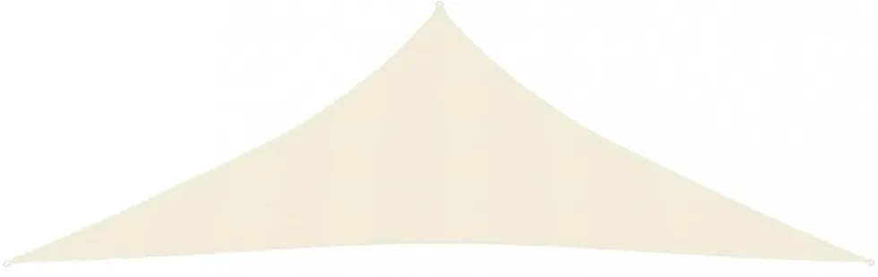 krémszínű HDPE napvitorla 160 g/m² 3,5 x 3,5 x 4,9 m
