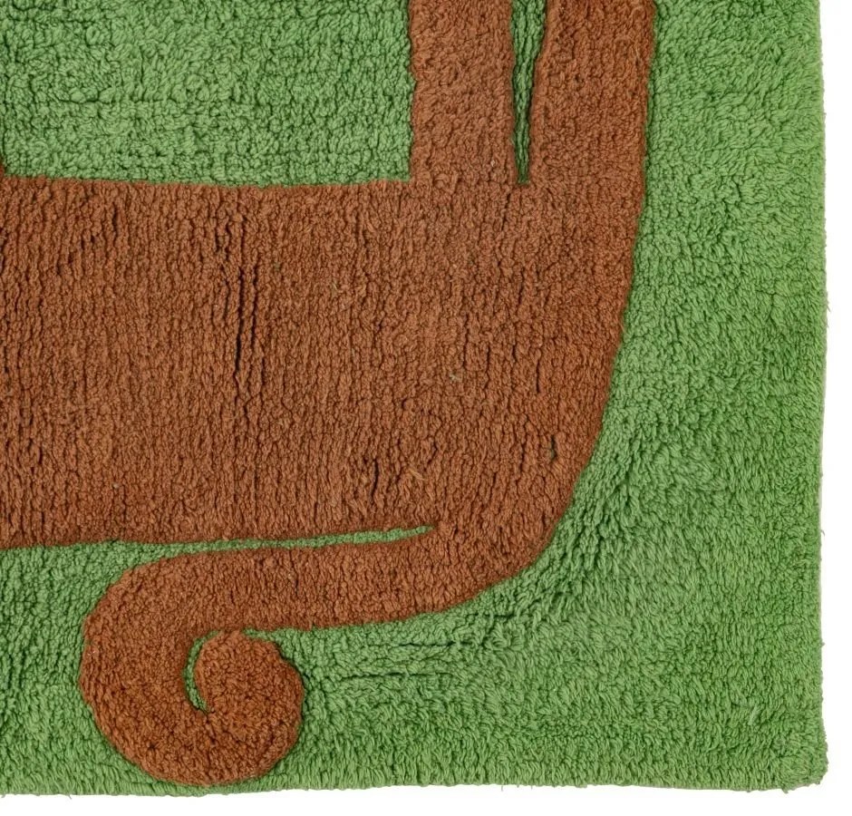 Zöld mosható pamut gyerek szőnyeg 120x160 cm Animals – Ixia