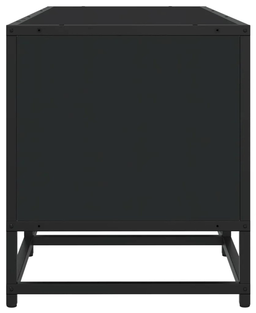 fekete szerelt fa TV-szekrény 180 x 35 x 41 cm