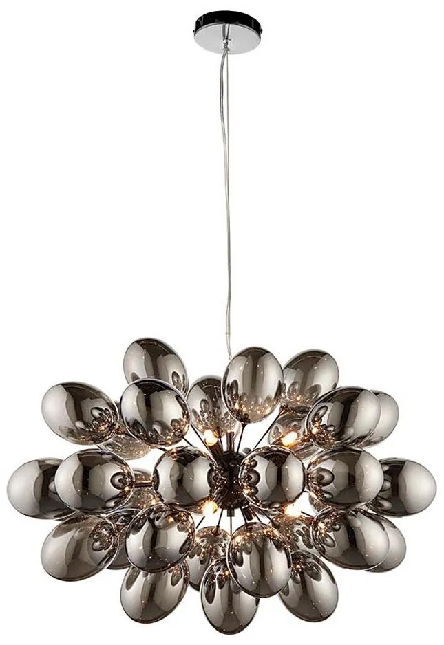 Endon 80124 - Csillár zsinóron INFINITY 8xG9/28W/230V fekete/füstös