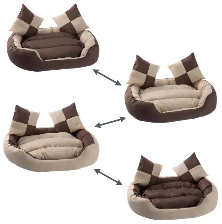 PESTUFF Kutyafekhely 65 x 50 x 20 cm krém/barna