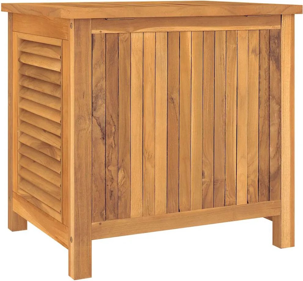 vidaXL tömör tíkfa kerti tárolóláda zsákkal 60 x 50 x 58 cm