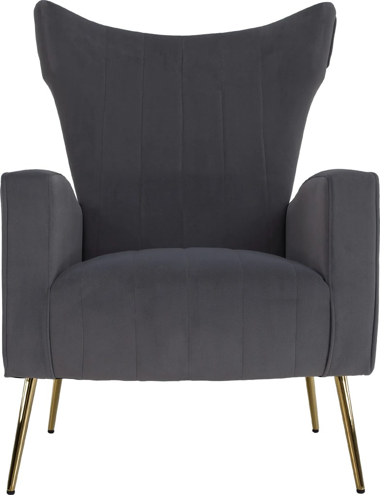 Relaxfotel, szürke Velvet szövet, BARET