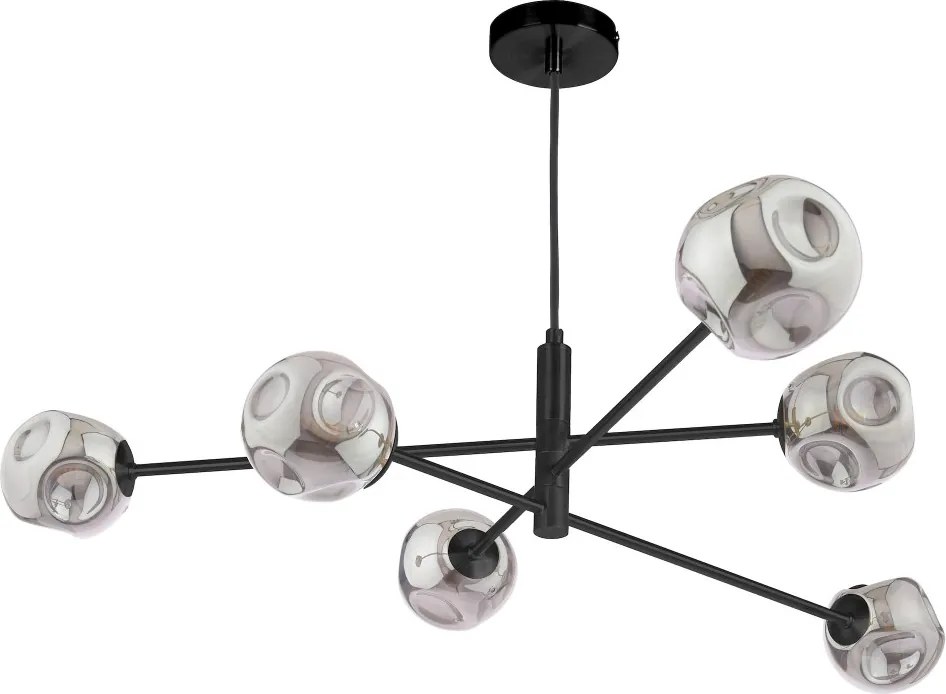 Dar Lighting modern függeszték vignette matt fekete füstös darvig0622-28