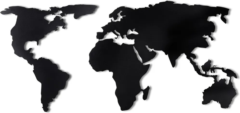 World fém fali dekoráció, 60×120 cm