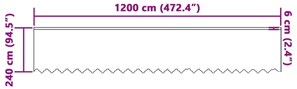 Függönyök függönyökkel Fehér 1200 x 240 cm Poliészter