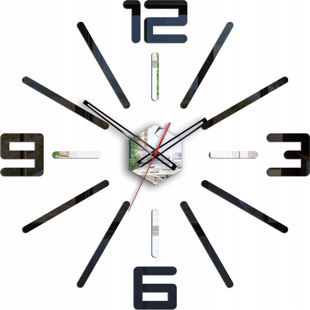 Modern falióra Maxim Tükör Hexagon 65cm