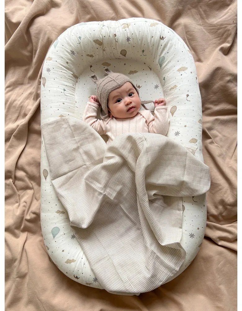 Elefántcsont színű babafészek 52x84 cm Dreamland – Cam Cam Copenhagen