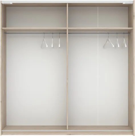 BERNO ruhásszekrény, 200 cm | Jackson hickory tölgy + Kasmír