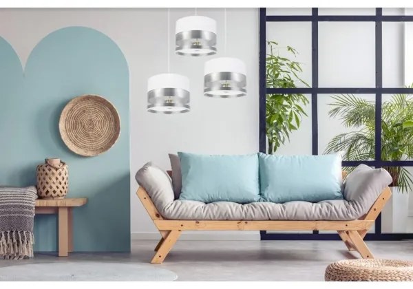 Csillár zsinóron MILO 3xE27/60W/230V ezüst