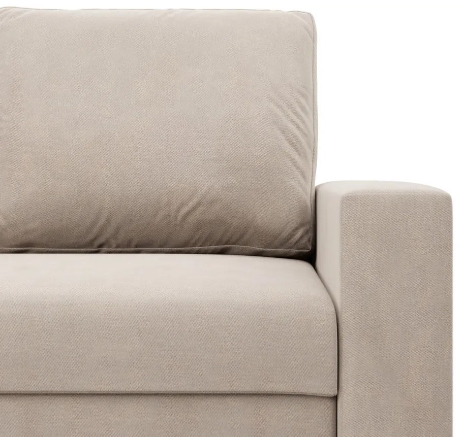 Zeus fotel, egyenes kartámasz, bársony, bonell töltet, bézs