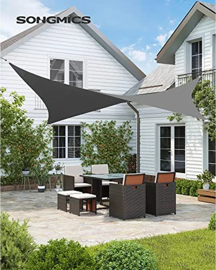 SONGMICS napvitorla 2x3 m füstszürke